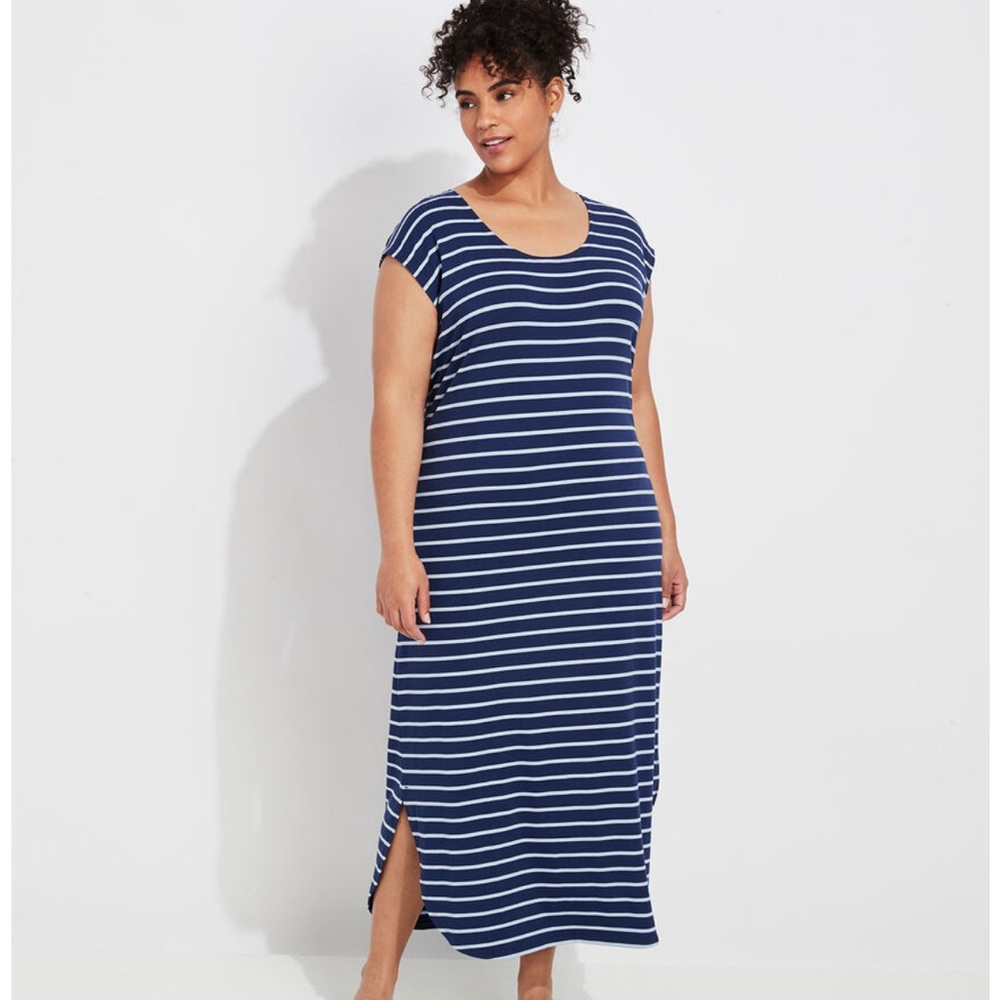 NWT Vineyard Vines Striped Dolman Sleeve Maxi Dress